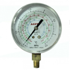 MC Manometro Baja Temperatura R22, R134A, R407C/b63mm Sin Puente