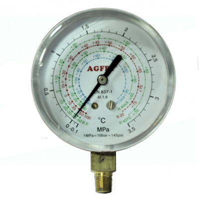 MC Manometro Baja Temperatura R410A 63mm Sin Puente