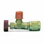 MC Valvula Carga Botella Gas Refrigerante 1/4 M 5/16 H Aire Acondicionado