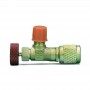 MC Valvula Carga Botella Gas Refrigerante 1/4 M 5/16 H Aire Acondicionado