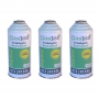 MC 3 Botellas Gas Ecologico Gasica D2 226g Sustituto R12, R134A Freeze Organico