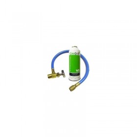 MC 1 Botella Gas Ecologico Gasica V2 255Gr + Valvula + Manguera Sustituto R22, R32, R407C, R410A Freeze Organico