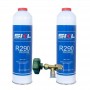 MC 2 Botellas Gas Refrigerante R290 + Valvula 370Gr Propano