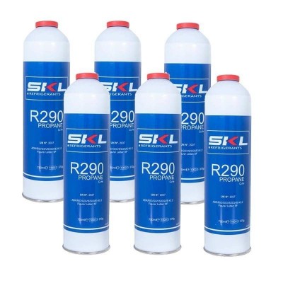 MC 6 Botellas Gas Refrigerante R290 370Gr Propano