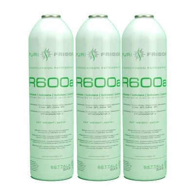 MC 3 Botellas Gas Refrigerante R600 420Gr Isobutano