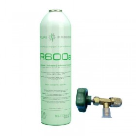 MC 1 Botella Gas Refrigerante R600 + Valvula 420Gr Isobutano