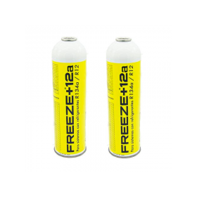 MC 2 Botellas Gas Ecologico Refrigerante Freeze +12a 420Gr Organico Sustituto R12, R134A
