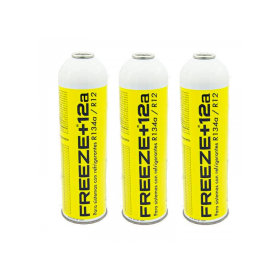 MC 3 Botellas Gas Ecologico Refrigerante Freeze +12a 420Gr Organico Sustituto R12, R134A
