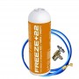 MC 1 Botella Gas Ecologico Refrigerante Freeze +22 400Gr + Valvula + Manguera Organico Sustituto R22, R404, R407C