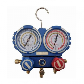 MC Manometro Analizador 2 Vias Aluminio Anticolision 80mm Con Visor R410A, R407C, R404, R134