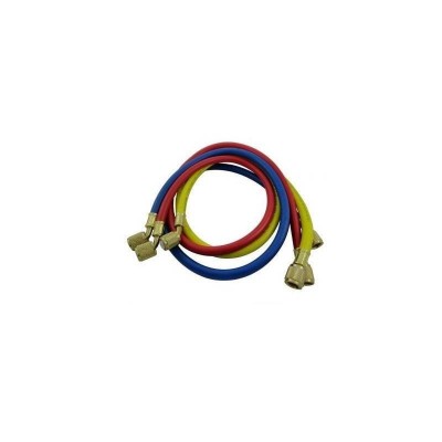 MC Juego 3 Mangueras Carga Gas Refrigerante 1/4 x 1/4 90cm