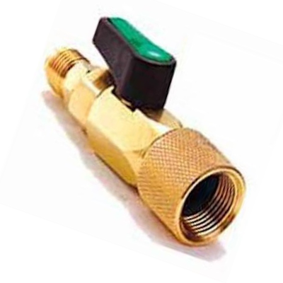 MC Conector Valvula Bola 1/4H x 1/4M Sae Llave Paso Gas Refrigerante