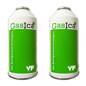 MC 2 Botellas Gas Ecologico Gasica YF 171gr Sustituto R1234YF Freeze Organico