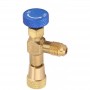 MC Valvula Carga Botella Gas Refrigerante 1/4 H 5/16 M Aire Acondicionado