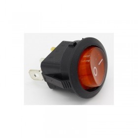 MC Interruptor Bipolar Luminoso Rojo 20mm 6A 250V 4 Faston 1,8mm