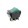 MC Interruptor Bipolar Luminoso Verde 25x31mm 6 faston Standard